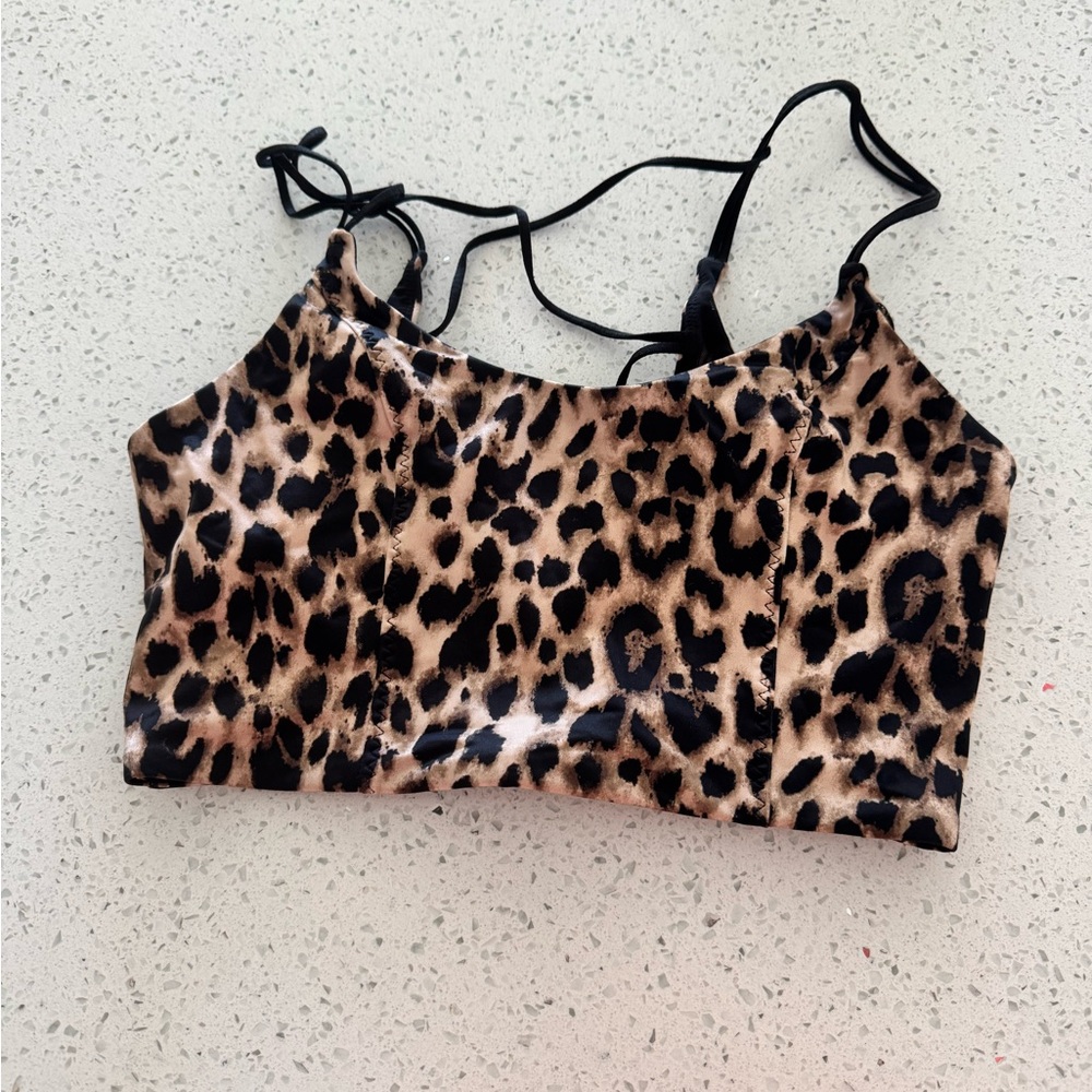 Victoria's Secret Black and Tan Leopard Bra  and Black